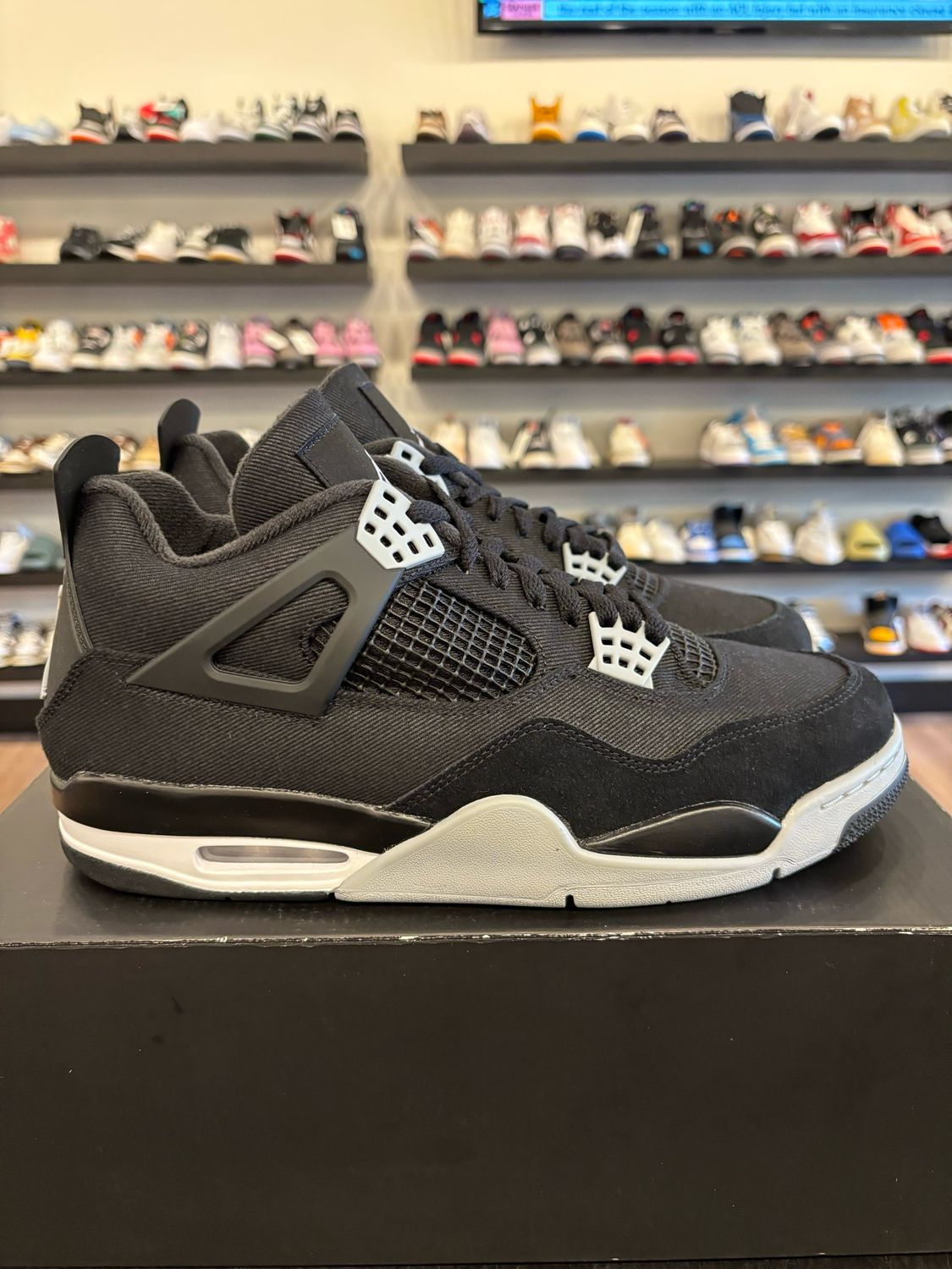 Jordan 4 Black Canvas Size 13 Brand New