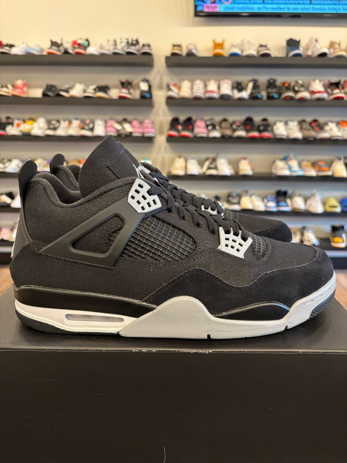 Jordan 4 Black Canvas Size 11 Brand New
