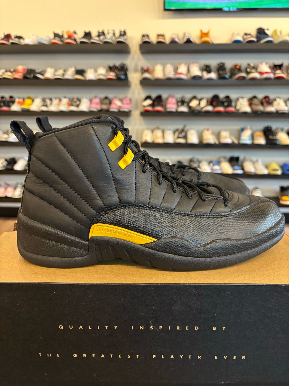 Jordan 12 Black Taxi Size 11.5 Pre-Owned