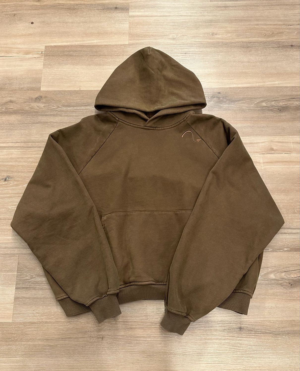 Only Way Studios &#39;Faith Over Fear&#39; Hoodie Mocha Size Large Brand New