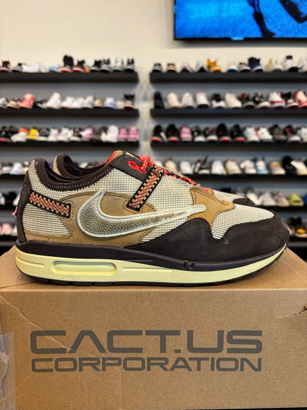 Nike Air Max 1 Travis Scott Baroque Brown Size 9 Pre-Owned
