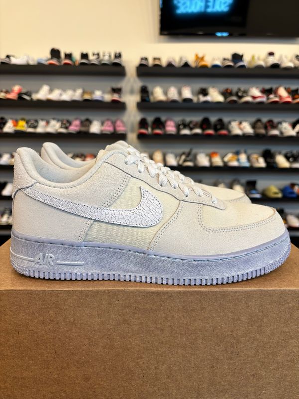 Nike Air Force 1 Low Summit White Blue Size 8.5 Pre-Owned (No Box)