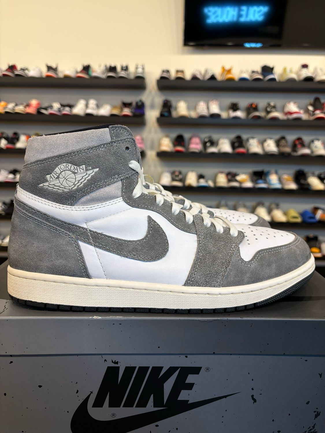 Jordan 1 Washed Black Size 11 Pre-Owned