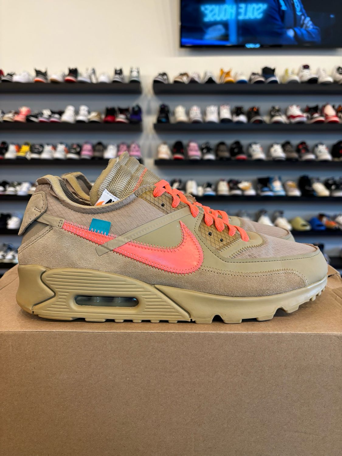 Nike Off-White Air Max 90 Desert Ore Size 11.5 Pre-Owned