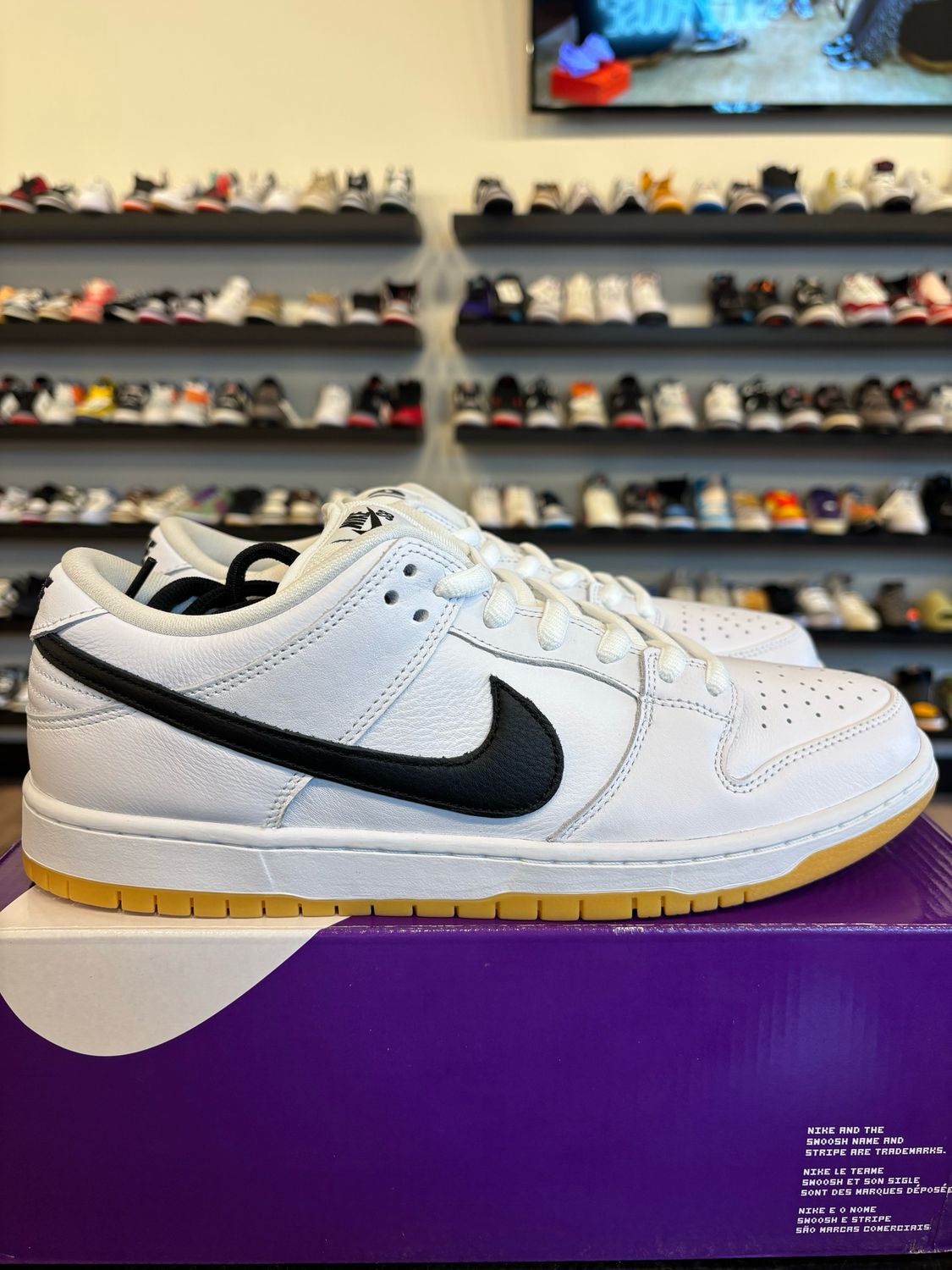Nike SB Dunk Low White Gum Size 12 Brand New