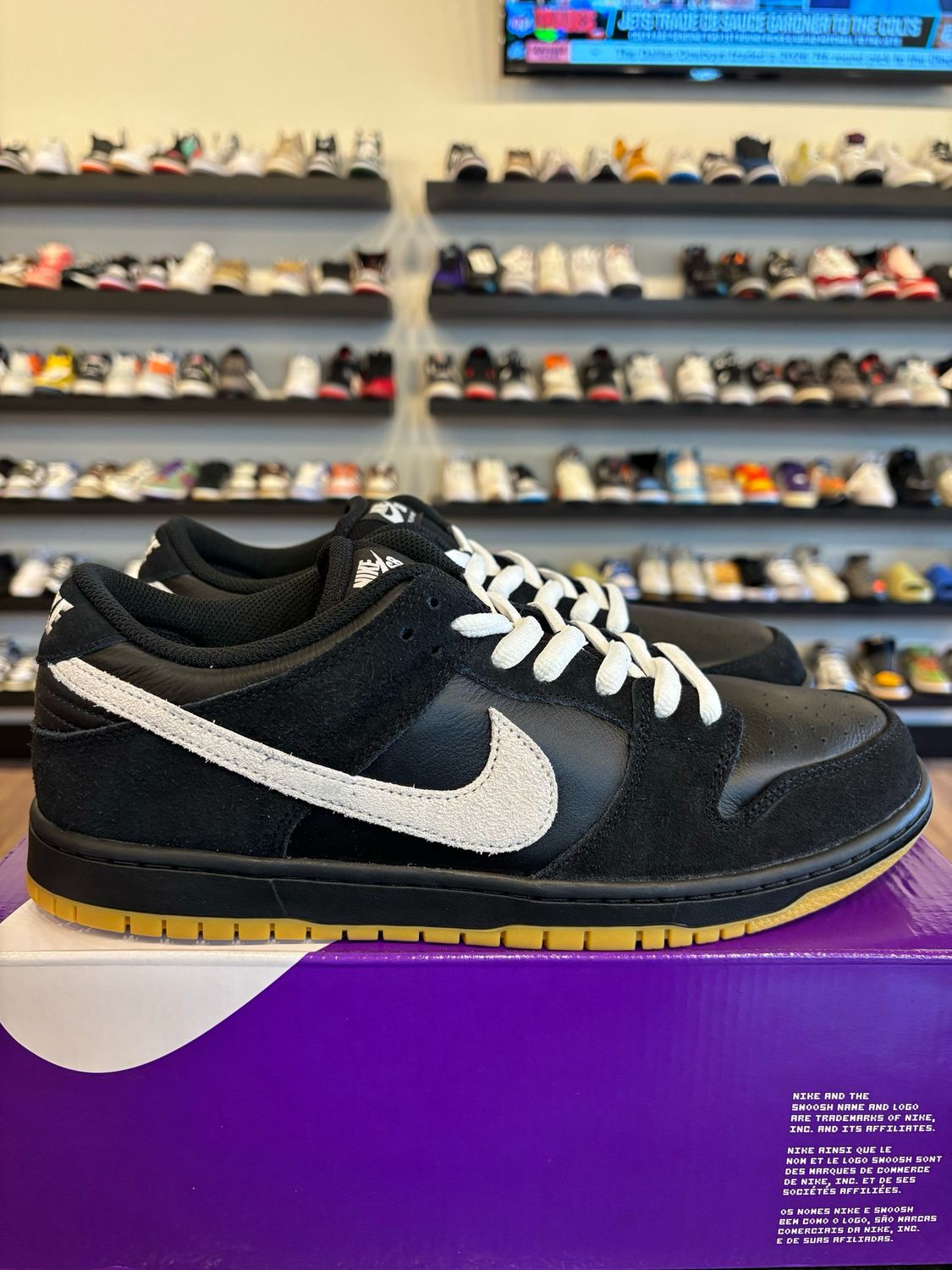 Nike SB Dunk Low Black White Gum Size 11.5 Brand New