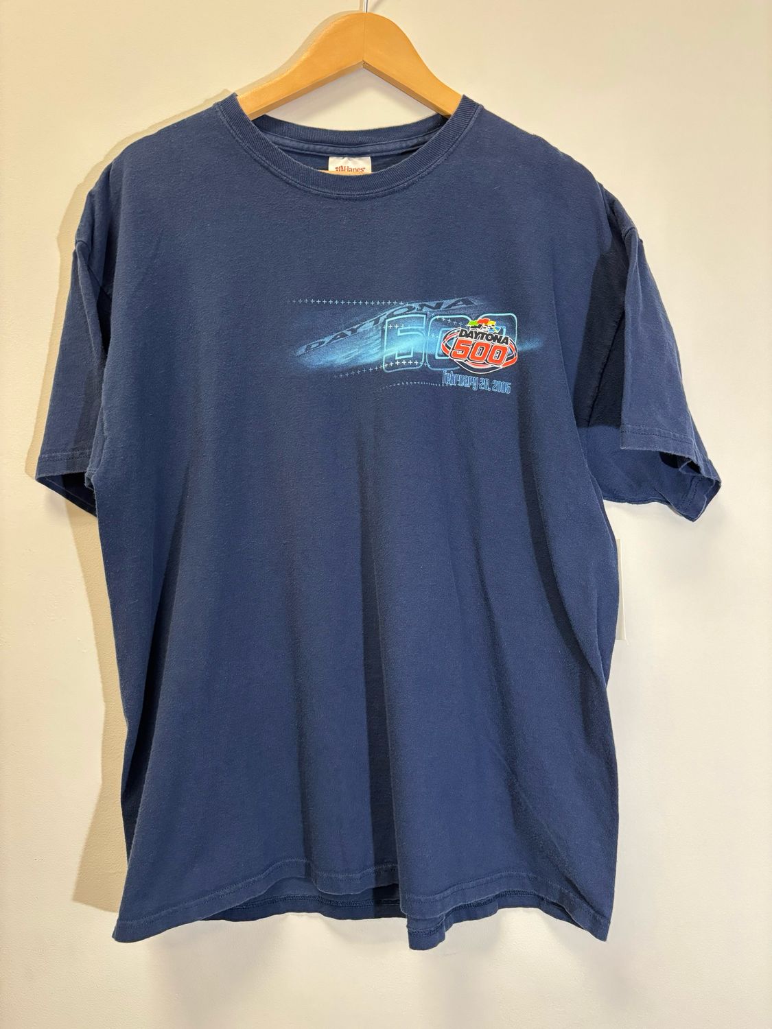 Daytona 500 Racing 2005 Tee Blue Size XL VINTAGE