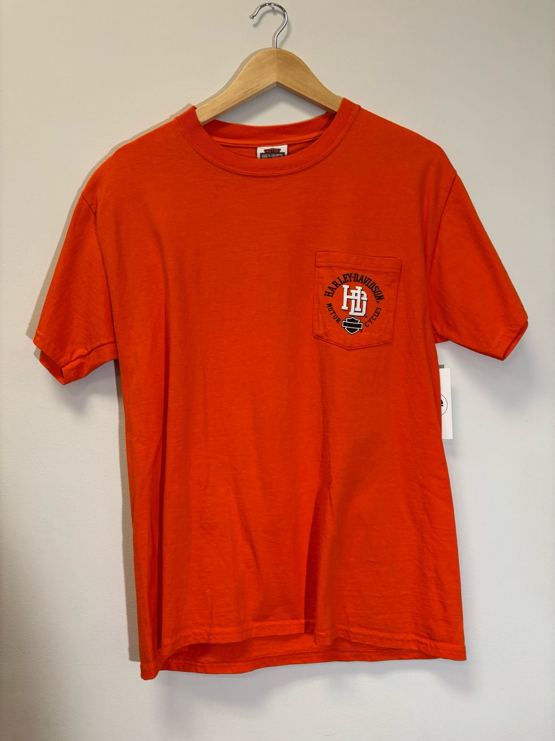 Harley Davidson Niagara Falls Tee Orange Size Medium VINTAGE