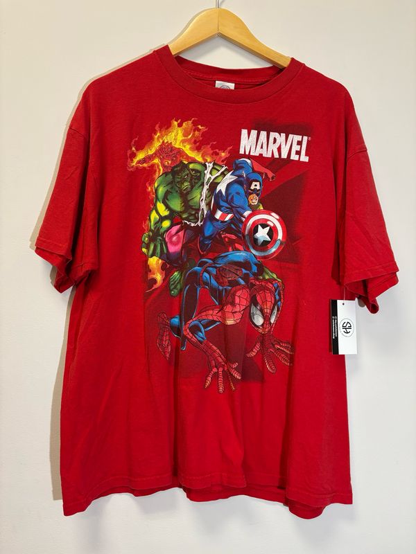 Marvel Delta Tee Red Size XL VINTAGE