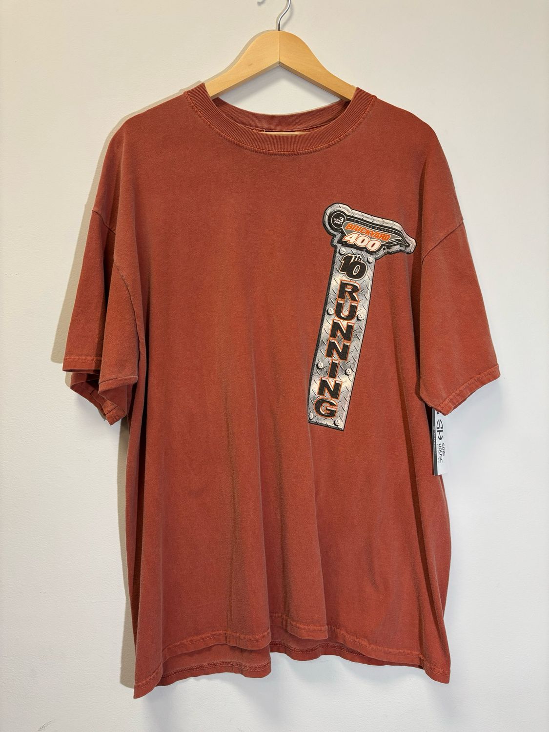 Racing Orange Brick Yard Tee Size XL VINTAGE