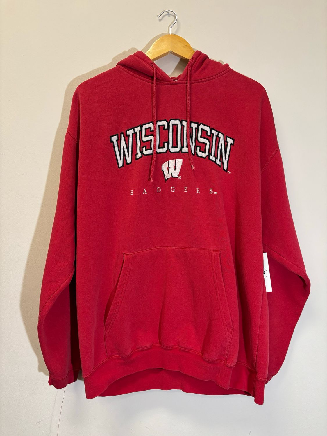 University Of Wisconsin Bagers Hoodie Red Size XL VINTAGE