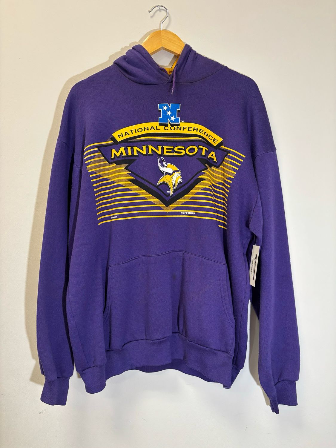 Minnesota Vikings Hoodie Purple Size XL VINTAGE