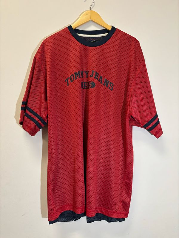 Tommy Jean Jersey Red Size XL Brand New VINTAGE