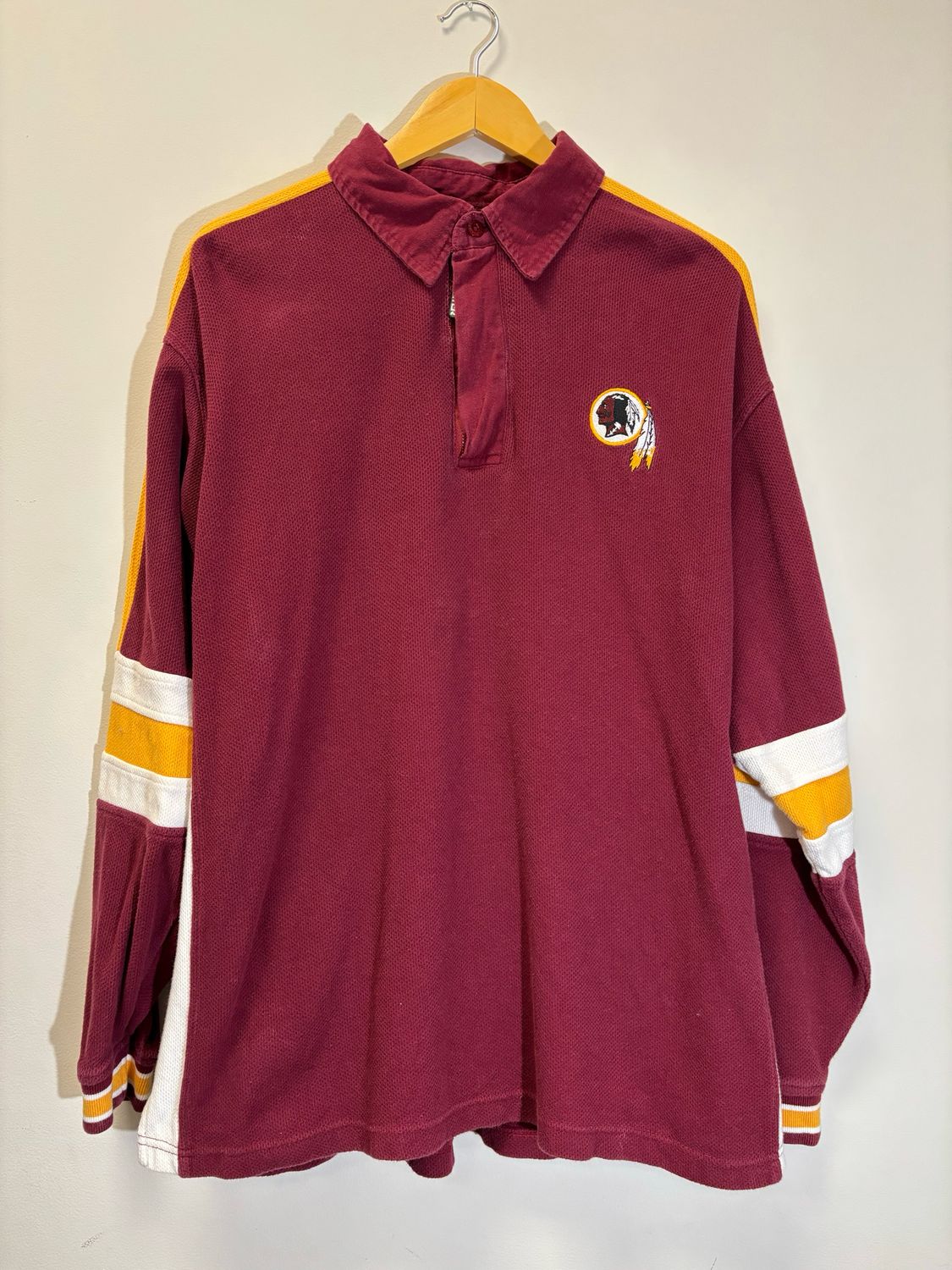 Washington Redskins Starter Quarter Zip Red Size Large VINTAGE