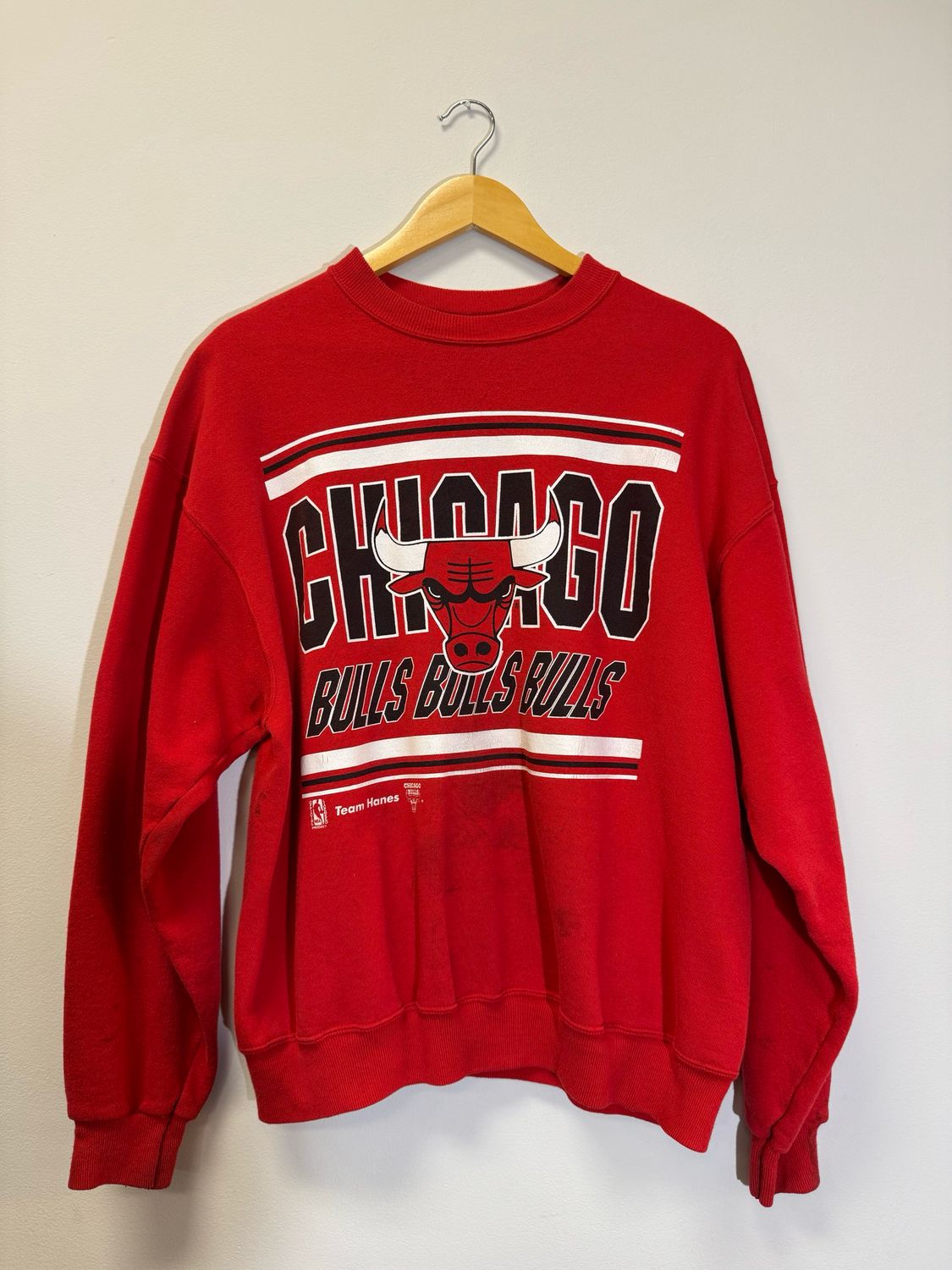 Chicago Bulls Crewneck Red Size XL VINTAGE