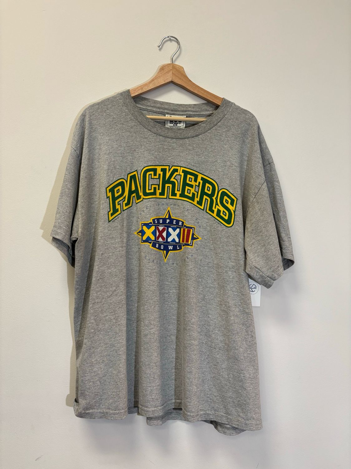 Green Bay Packers Super Bowl 1998 Grey Size XL VINTAGE