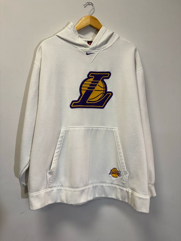 Nike Center Swoosh Lakers White Size Large VINTAGE