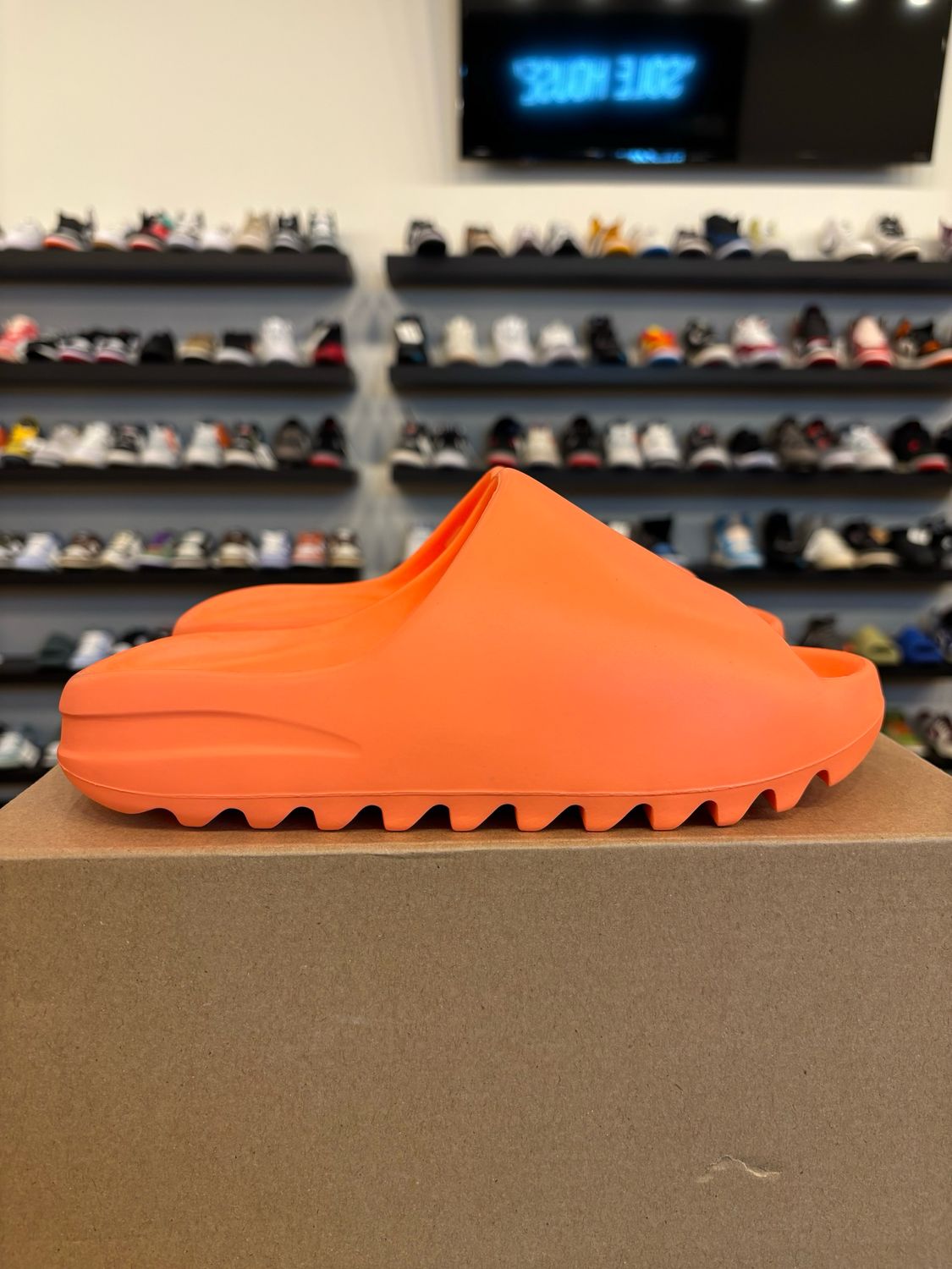 Yeezy Slide Enflamed Orange Size 5 (6.5W) Brand New