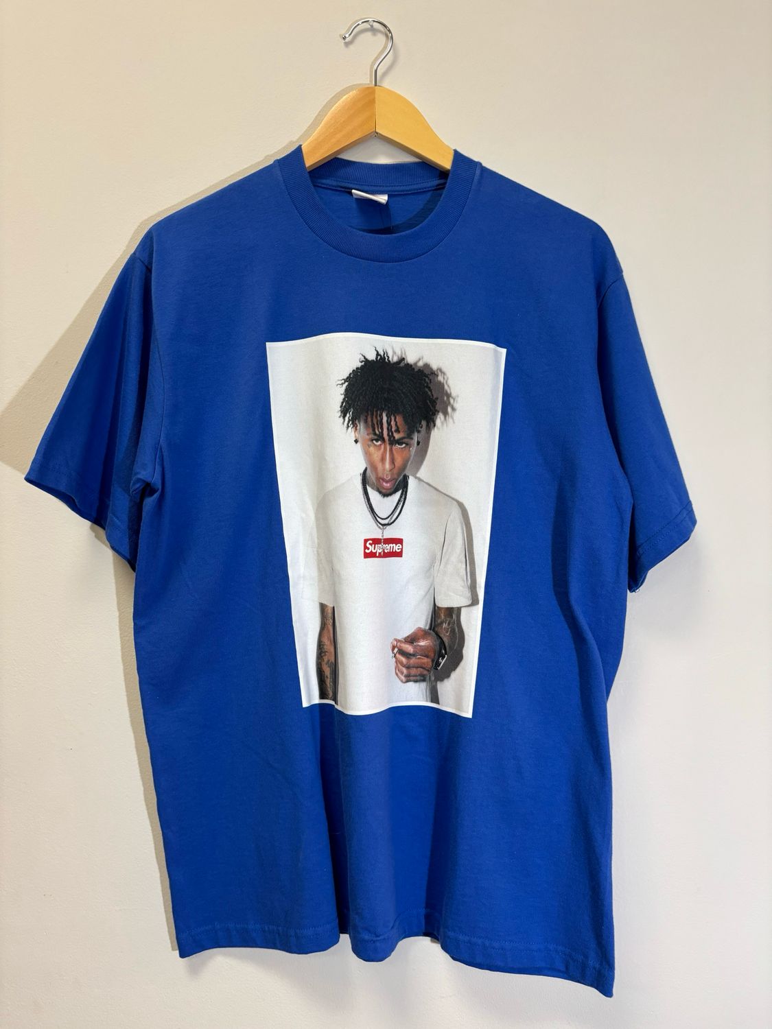 Supreme NBA Youngboy Tee Blue Size Medium Brand New