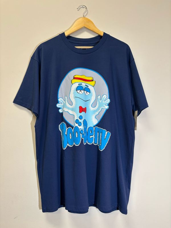 KAWS Boo Berry Tee Navy Size XL Brand New