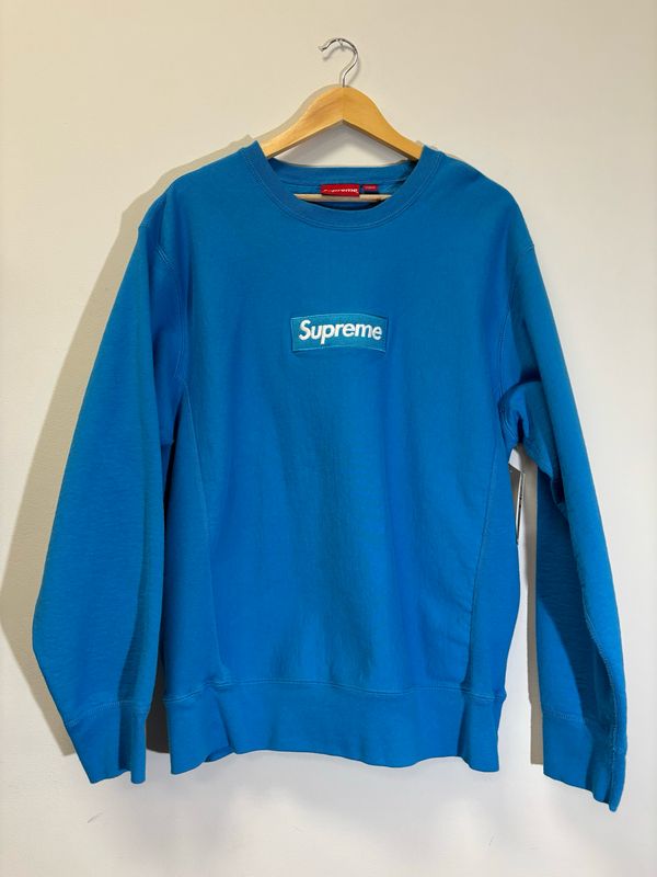 Supreme Box Logo Crew Neck Bright Royal Size XL Pre-Owned