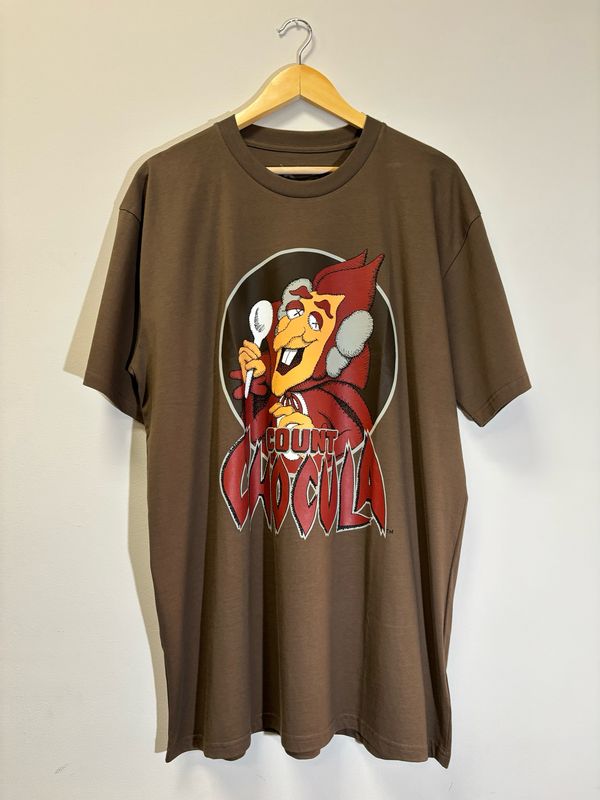 Kaws Count Chocula Tee Brown Size XL Brand New