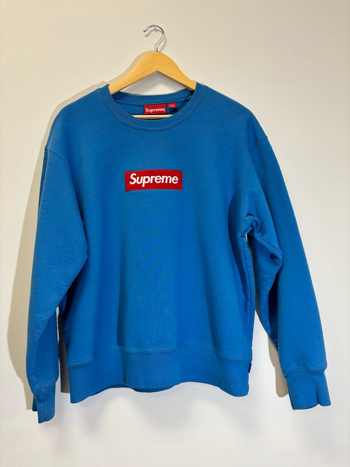 Supreme Crew Neck Box Logo Bright Royal Size Small Pre-Owned