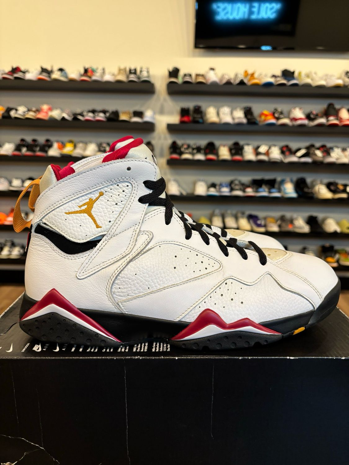 Jordan 7 Cardinal Size 12 Pre-Owned (Half Box)