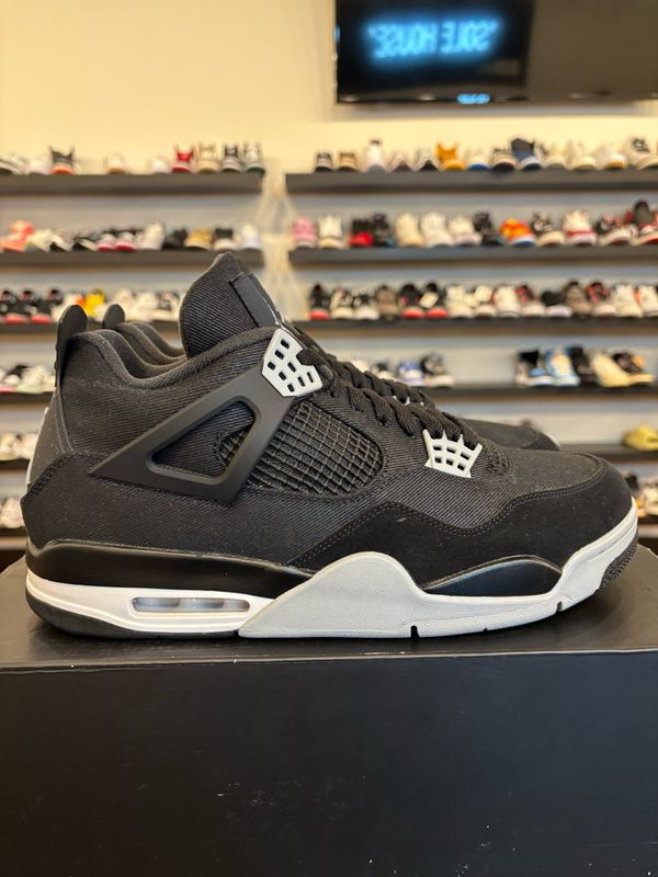 Jordan 4 Black Canvas Size 12 Pre-Owned
