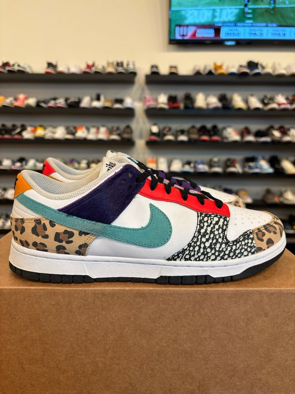 Nike Dunk Low Safari Size 8.5 (10W) Pre-Owned (No Box)