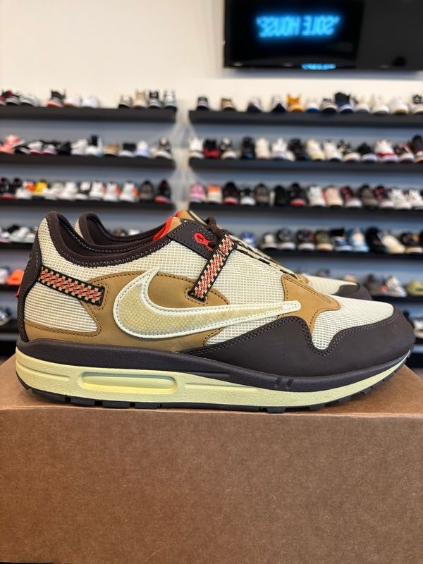 Nike Air Max 1 Travis Scott Baroque Brown Size 12.5 Pre-Owned (No Box)