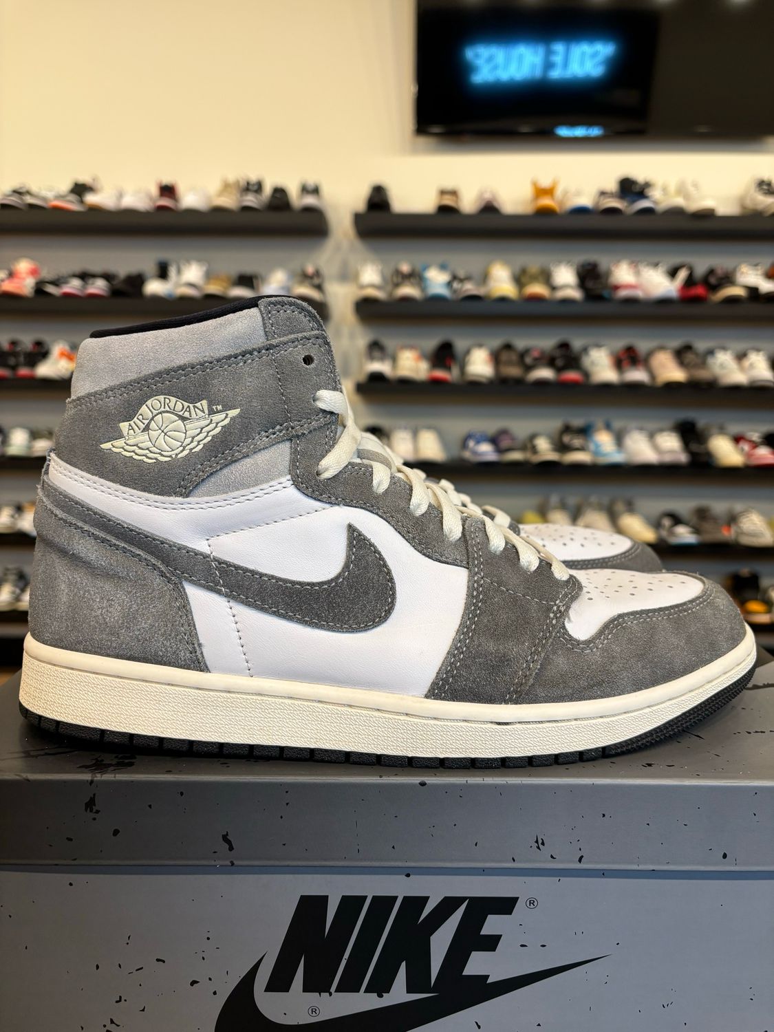 Jordan 1 Washed Black Size 10 Pre-Owned