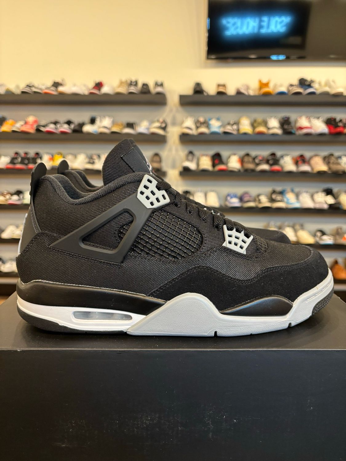 Jordan 4 Black Canvas Size 10.5 Brand New