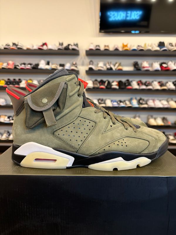 Jordan 6 Travis Scott Olive Size 10.5 Pre-Owned