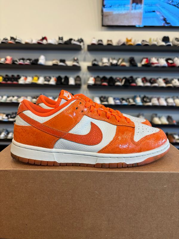 Nike Dunk Low Orange White Size 8.5 (10W) Pre-Owned (No Box)
