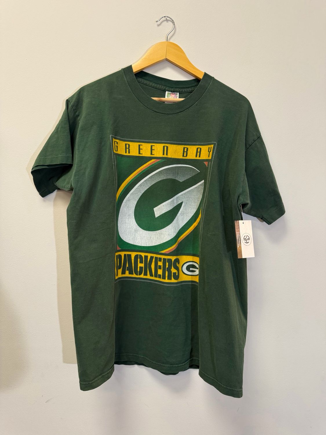 Green Bay Packers Logo Tee VINTAGE Size XL VINTAGE