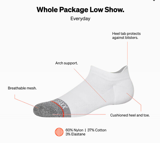 SXAN302 3PK Low Show Socks