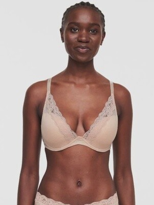 P5701 Brooklyn Stretch-Mesh Plunge Bra