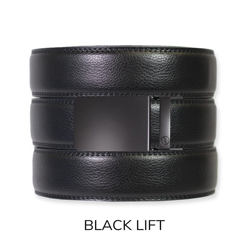 Top Grain Leather Ratchet Belt &amp; Buckle Set