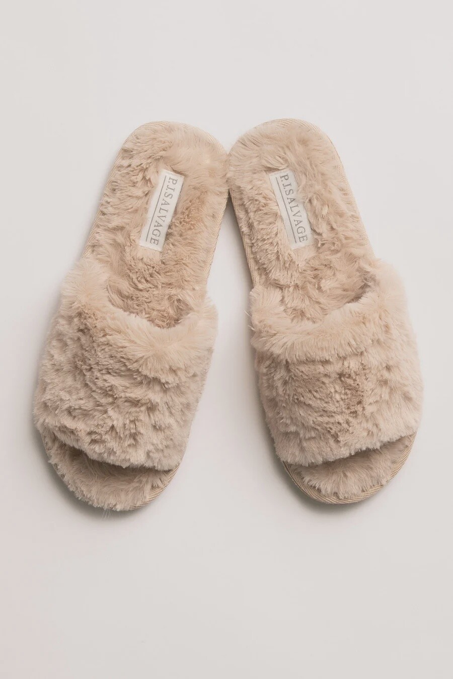 RKLPSL Luxe Plush Slippers, Colour: Champagne, Size: S