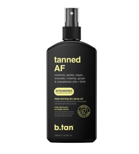 tanned AF tanning dry spray oil
