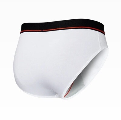 SXBR46 WHI Non-Stop Stretch Cotton Brief Fly