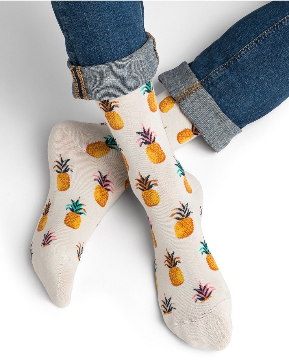 7036 Pineapple pattern socks