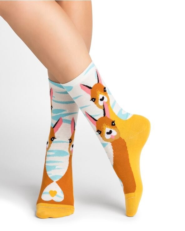 6474 Lama Pattern Sock