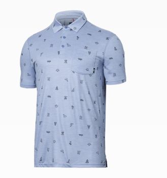 SXPL83 DropTemp AD Cooling S/S Polo, Size: S, Colour: (SBL) Summer Bits - Lavender