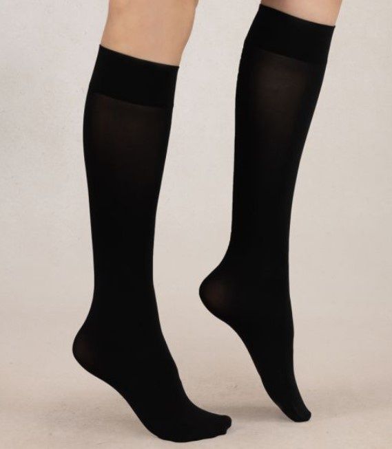 5107 Intense Opaque 50d Knee-Highs, Size: O/S, Colour: Noir/Black