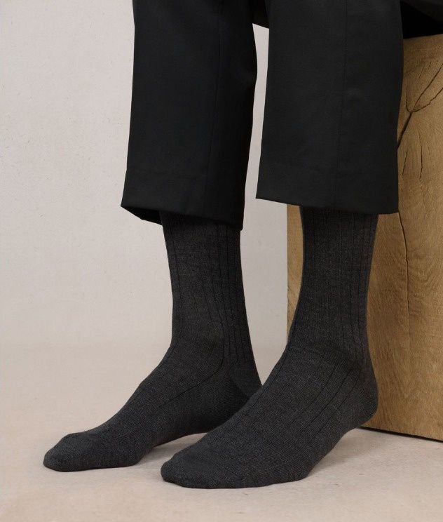 2156 Men&#39;s Merino Wool- Cotton Inside, Size: 5 - 81/2, Colour: Anthracite