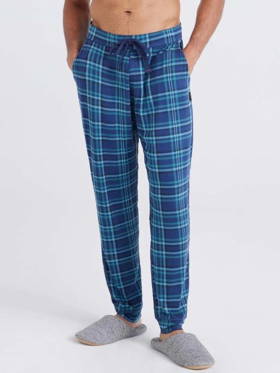 SXLP33 Saxx Snooze Pant, Colour: (FPD) Flannel Plaid Dark Denim, Size: S