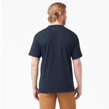 WS451DN Navy Heavyweight Short Sleeve Henley T-Shirt