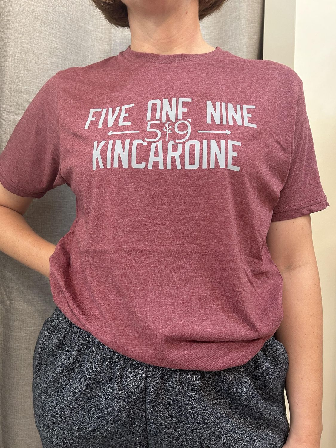 Custom Kincardine Tee (Unisex), Colour: Heather Maroon, Size: S